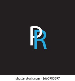 Diseño vectorial de logotipo de letra P R