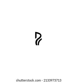 p r letter vector logo design
