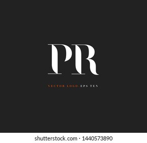 P & R letters Joint logo icon vector template for corporate logo and business card design.