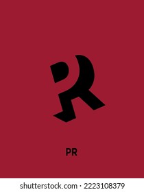 diseño del logotipo de letras p y r