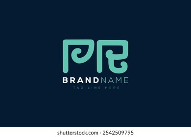 P and R logo design. PR abstract Letters Logo Monogram. This logo design is the process of creating a visual symbol that represents a brand, company, or individual.