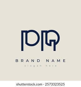 P and R logo design. PR abstract Letters Logo Monogram. This logo design is the process of creating a visual symbol that represents a brand, company, or individual.