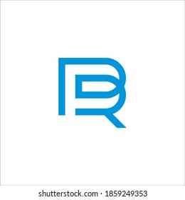 P R logo design vector sign