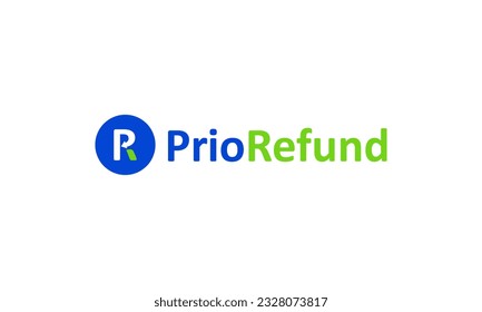 P R monogram logo with arrow in letter P