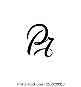 P R PR handwriting logo of initial signature