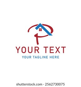 P real estate logo design for your business