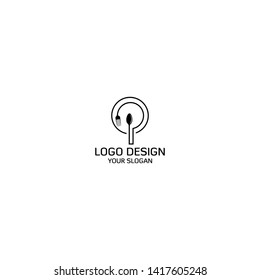 P Restaurant Logo Design Vector