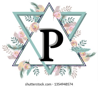 P, Romantic Triangle Alphabet.