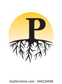 P Roots Logo, Roots Logo