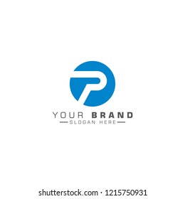 P Round Logo Design