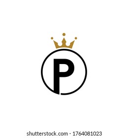 P Royal Logo Design Template Vektor Monogramm. Moderne Briefe P.