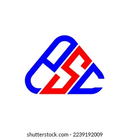 P S C letter logo creative design with vector graphic, P S C simple and modern logo.