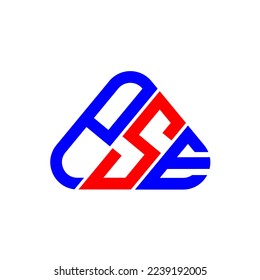 P S E Buchstaben Logo kreatives Design mit Vektorgrafik, P S E einfach und modern Logo.