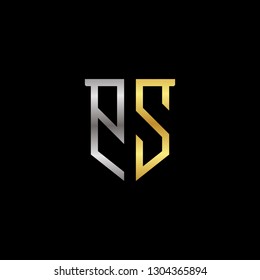 P S initial letter, modern logo design template vector