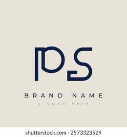 P and S logo design. PS abstract Letters Logo Monogram. This logo design is the process of creating a visual symbol that represents a brand, company, or individual.