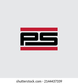 P And S - Monogram Or Logotype For A Tech Startup. P5 - Vector Design Element Or Icon. T-shirt Print. PS - Initials Or Logo.