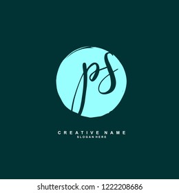 P S PS Initial logo template vector
