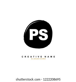P S PS Initial logo template vector