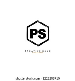 P S PS Initial logo template vector