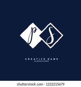 P S PS Initial logo template vector