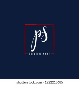 P S PS Initial Logo Template Vector