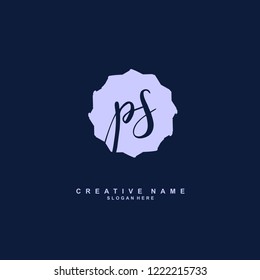 P S PS Initial logo template vector