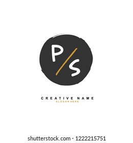 P S PS Initial logo template vector