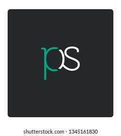 P & S stroke logo joint letter design template