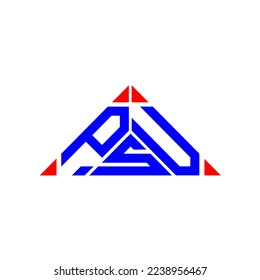 P S U letter logo creative design with vector graphic, P S U simple and modern logo.
