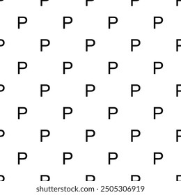 "P" Seamless background of English letters . English alphabet, Seamless Pattern, Fabric Pattern, Wrapping.
