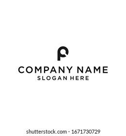 P Search logo icon design vector