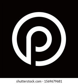 P simple circle logo iconic