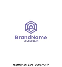 P Spider webs Logo Design Vector