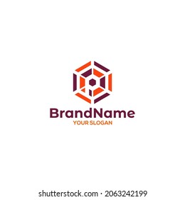 P Spider webs Logo Design 