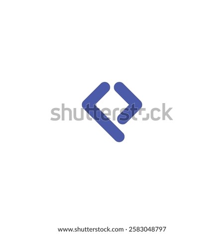 P square line logo illusion vector technology
