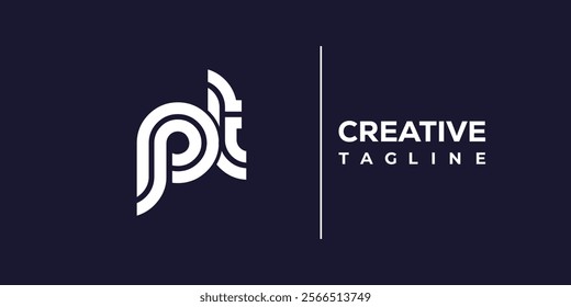 P and T logo design. PT abstract Letters Logo Monogram. This logo design is the process of creating a visual symbol that represents a brand, company, or individual.