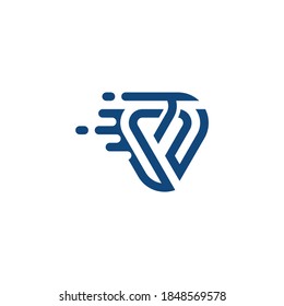 P and T triangle logo designs with velocity are used for corporate symbols and for design concepts of all kinds of businesses