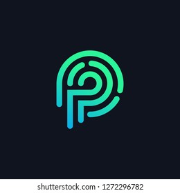 P tech letter logo