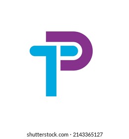 P or TP  letter icon vector illustration concept  design