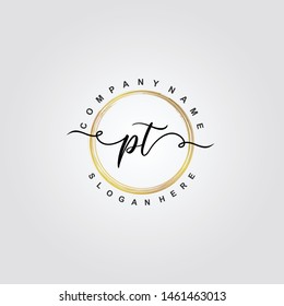 P U Initial beauty floral logo template