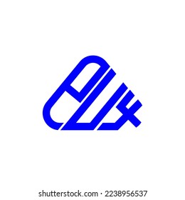 P U X letter logo creative design with vector graphic, P U X simple and modern logo.