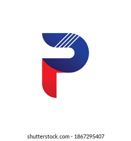 p us p-Letter-Vektorlogo-Design