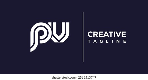 P and V logo design. PV abstract Letters Logo Monogram. This logo design is the process of creating a visual symbol that represents a brand, company, or individual.