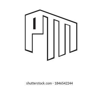 p v and p m and p b logo designs and monograms