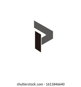 "P" vector logo for brands and company names