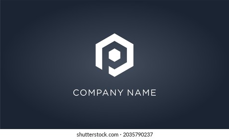 P vector logo icon design template elements company name