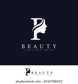 P Vector Premium logo in two variations. P letter beauty design logo