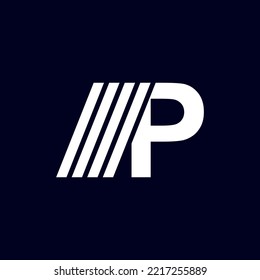 P Vector symbol. Minimalist and modern icon, logo template. Letter P for Logo Design. Creative Modern P Letters icon vector Illustration.