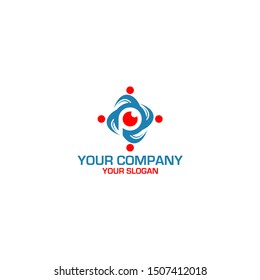 P Vision Community Logo Design Vector