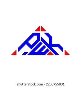 P W K letter logo creative design with vector graphic, P W K simple and modern logo.